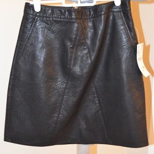 Zara FAUX LEATHER MINI SKIRT WITH POCKETS